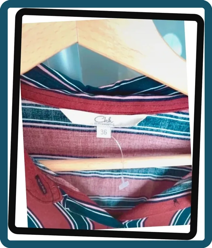 Très belle robe chemise à rayures 100% viscose C&A en T.36 - photo numéro 8