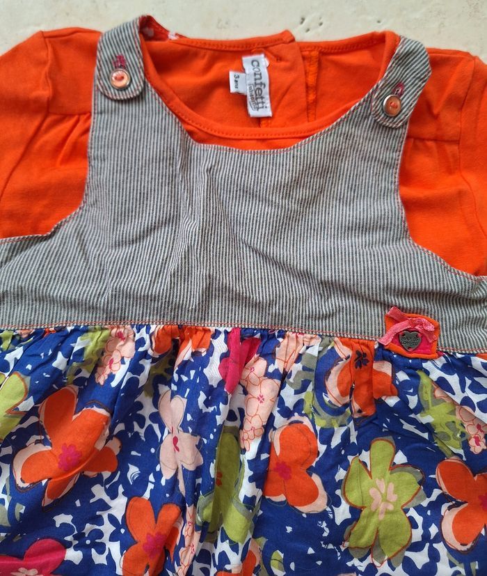 Ensemble robe fleurie et top Confetti Absorba - 3 ans - photo numéro 2