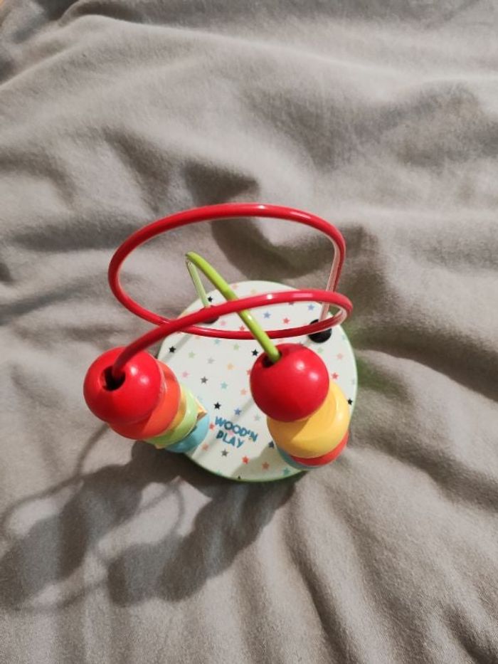 Mini circuit de billes/ boulier en bois