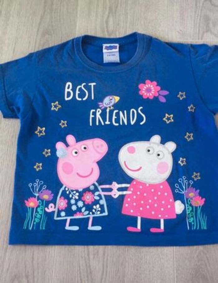 T-shirt Peppa pig taille 3 - 4 ans best friends fille garçon