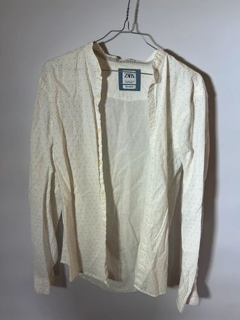Chemise blanche à pois homme