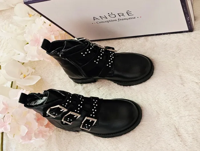 Bottes Bottines Cuir Zip André T29 - photo numéro 4
