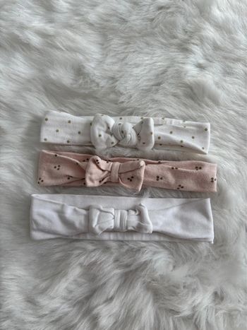 Lot de 3 bandeaux Kiabi 0/6 mois coton