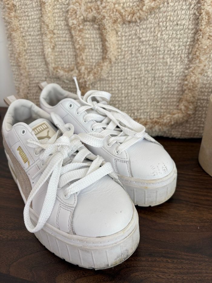 ✨ puma mayze blanche et beige - photo numéro 2