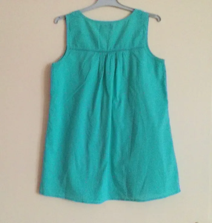 Blouse chemise verte sans manches T38 - photo numéro 2