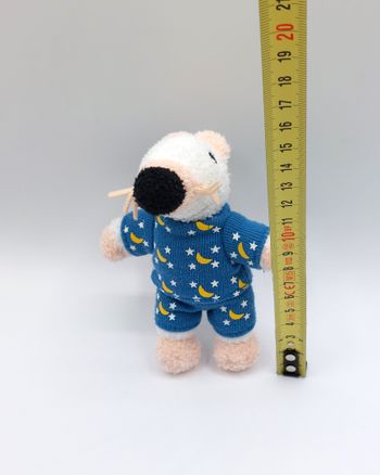 Mini peluche Mimi la souris en pyjama 2009 Lucy cousins Albin Michel environ 14 cm