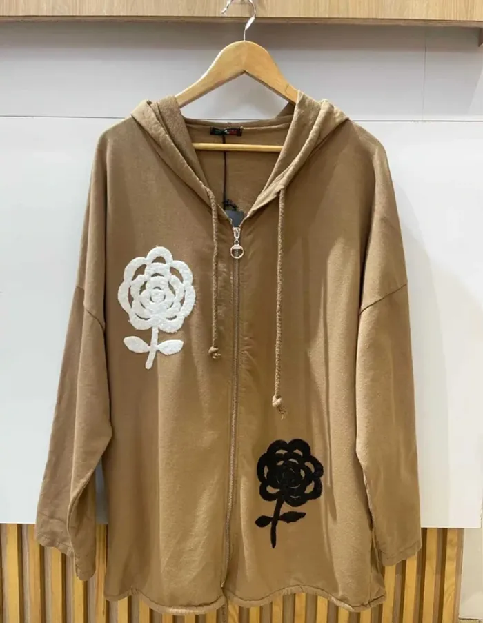 Gilet femme veste femme sweat à capuche femme taille 42 taille 44 taille 46 camel cardigan femme