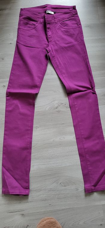 Pantalon slim violet