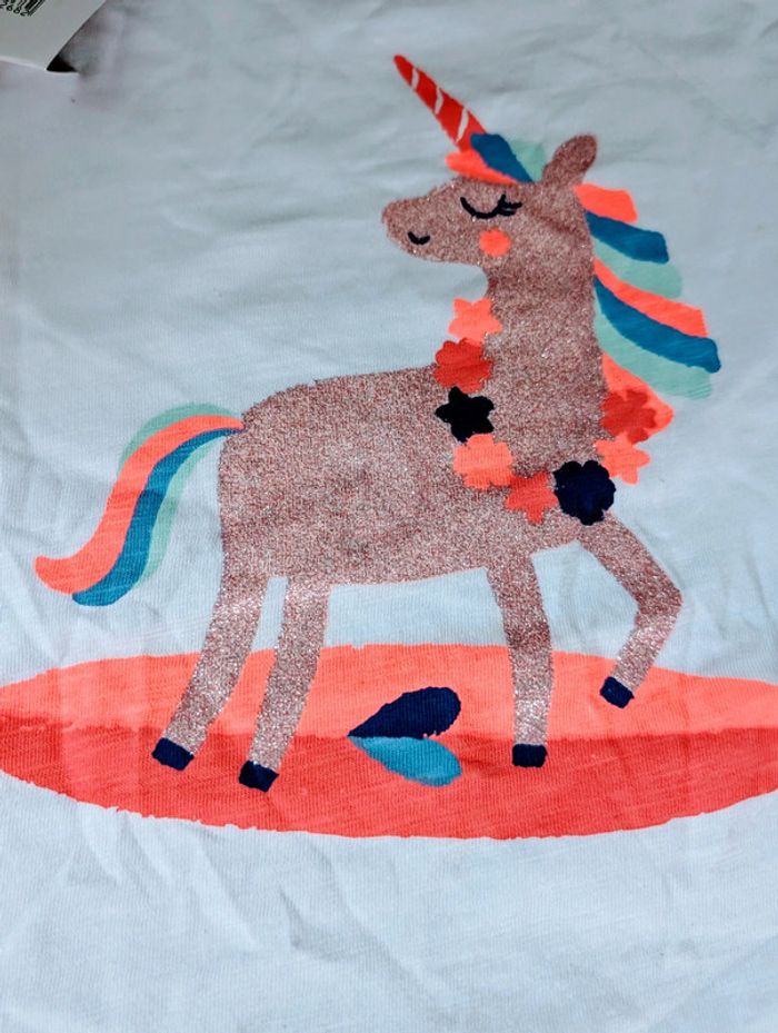 Ensemble tee shirt licorne DPAM et jupe volants Petit Bateau 3 ans - photo numéro 3