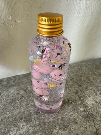 Bouteille sensorielle thème patte de chat 