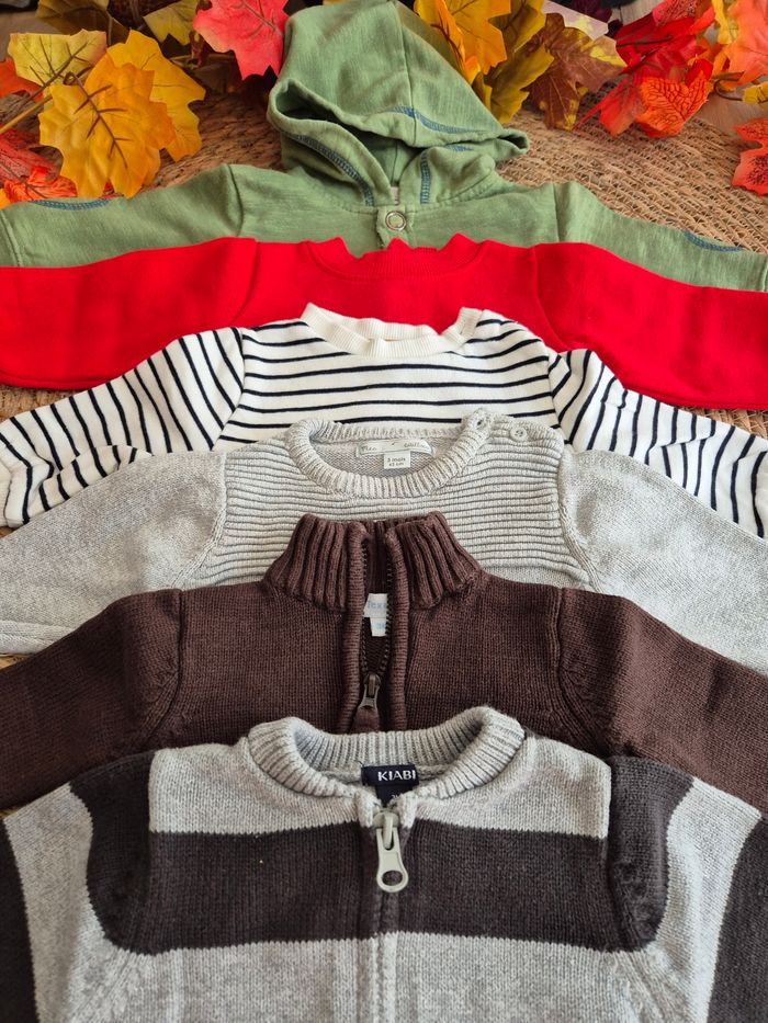 Lot de 7 pulls et vestes bébé garçon 3 mois - photo numéro 2