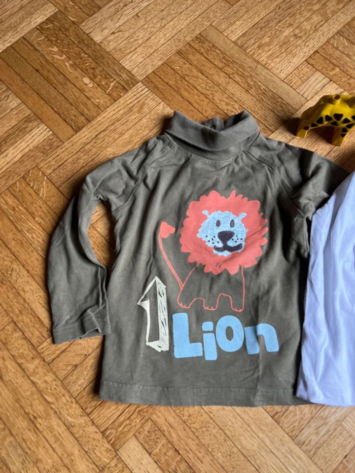 Lot 2 t-shirt manches longues 2ans - photo numéro 2