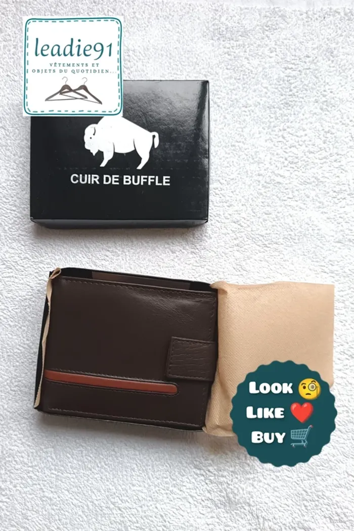 portefeuille Cuir de buffle homme NEUF
