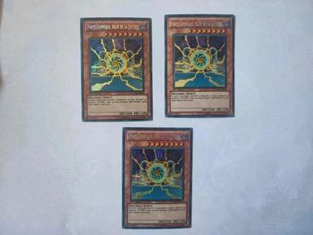 3 cartes Yu-Gi-Oh! Porte cosmique, allié de la justice 1 ère édition ha02-fr022