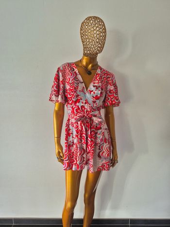 Combishort femme Fuschia et Rouge Taille Unique