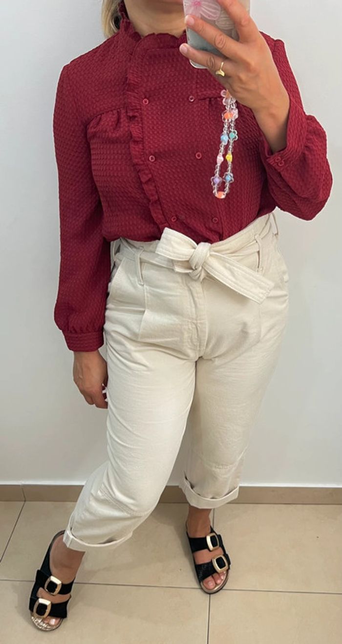 Chemise Zabou Gaufré Ba&sh Taille 34-36 - photo numéro 2