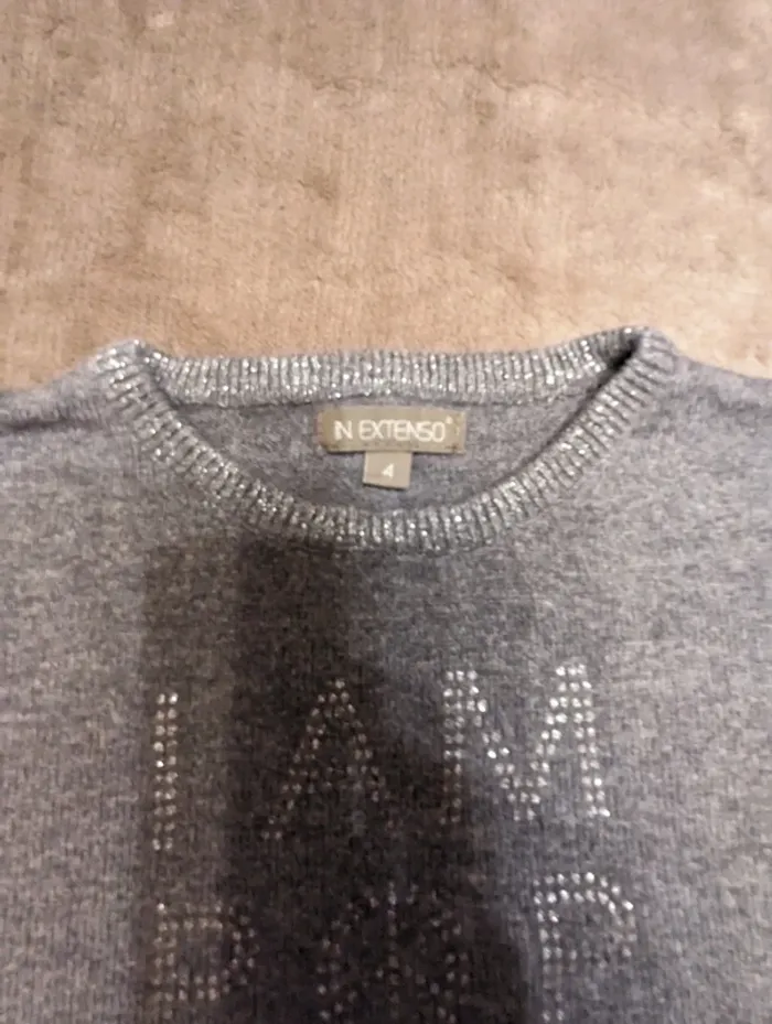 Pull tunique avec ceinture in extenso 4 ans - photo numéro 3