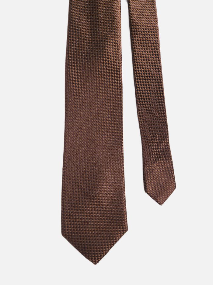 Cravate Rochas, couleur marron - photo numéro 2