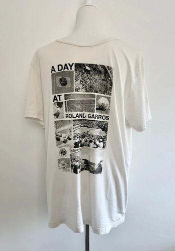T-shirt Roland Garros homme blanc taille XXL