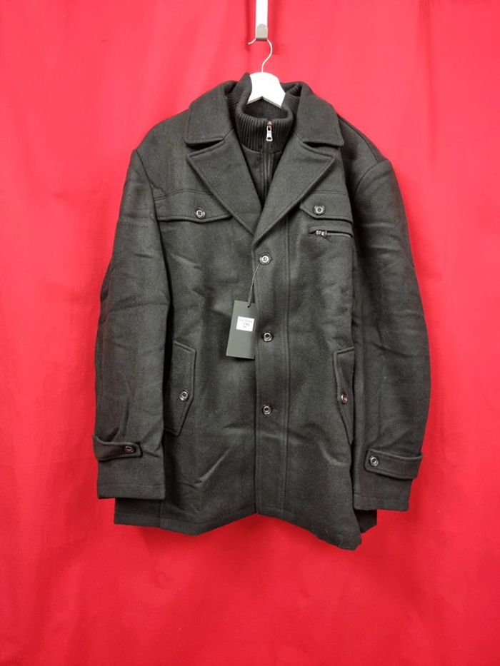 Kudoro manteau mi-long noir homme * taille XXL *