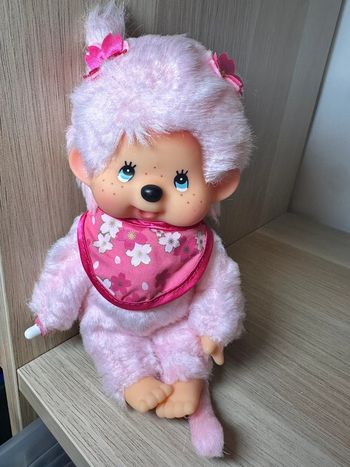 Peluche monchhichi rose