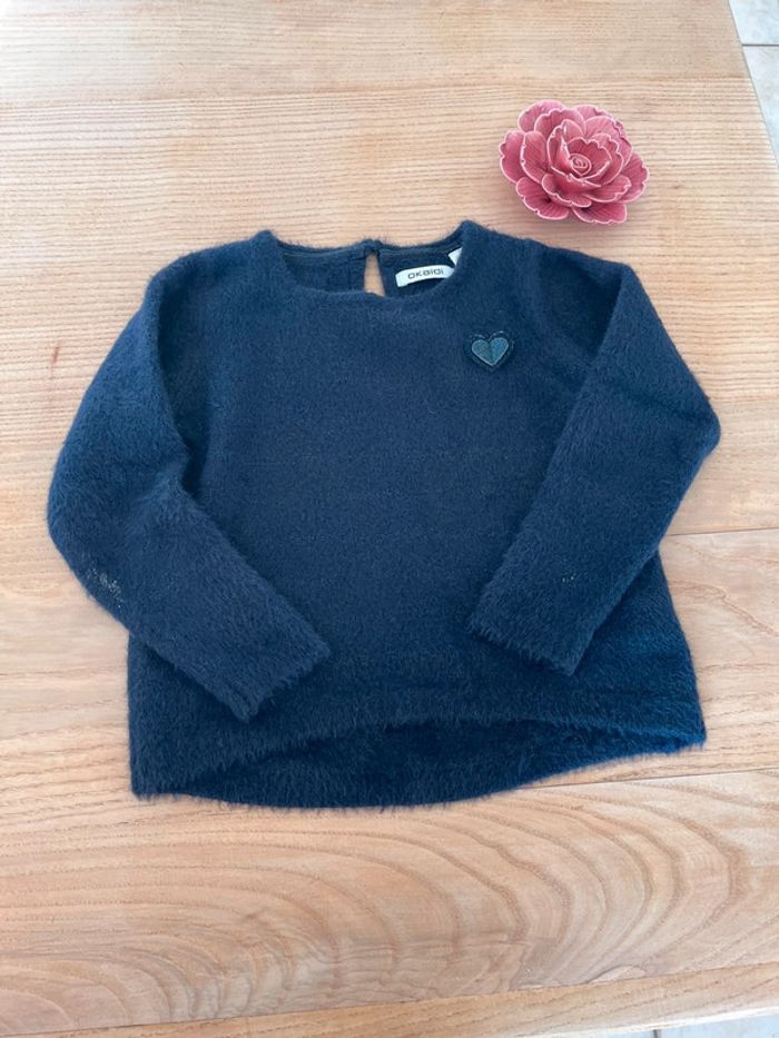 Pull doux bleu marine Okaidi 3 ans