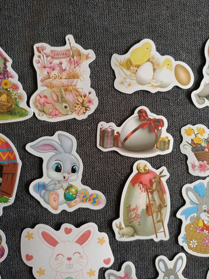 Autocollants de Pâques oeufs et lapins - photo numéro 4