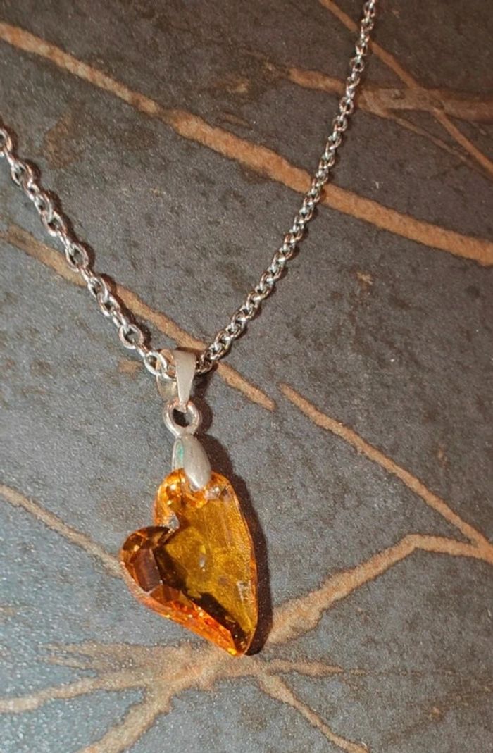 Collier et pendentif cœur asymétrique - photo numéro 4