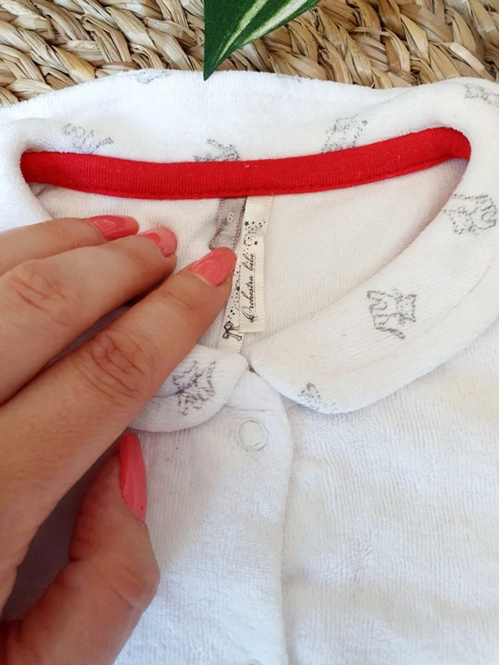 Lot de 2 pyjamas velours bébé fille 6 mois Orchestra - photo numéro 6