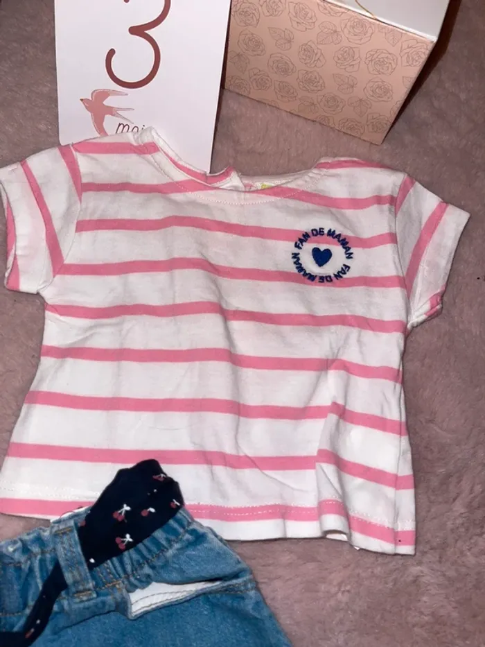 Ensemble short et tee shirt 3mois - photo numéro 3