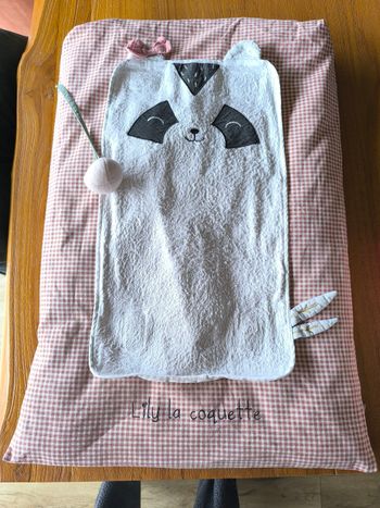 Matelas a langer+ housse verbaudet tissus vichy