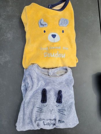 Pyjamas velours 23 mois
