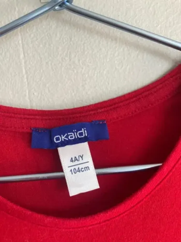 T-shirt manches longues fille Okaïdi 4 ans – Très bon état - photo numéro 2