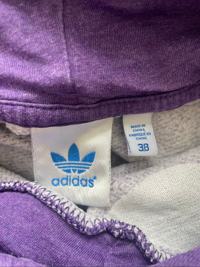 Long sweat à capuche vintage Adidas taille 38/M - photo numéro 3