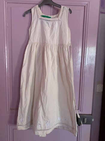 robe écrue petits coeurs en bas 10 ans