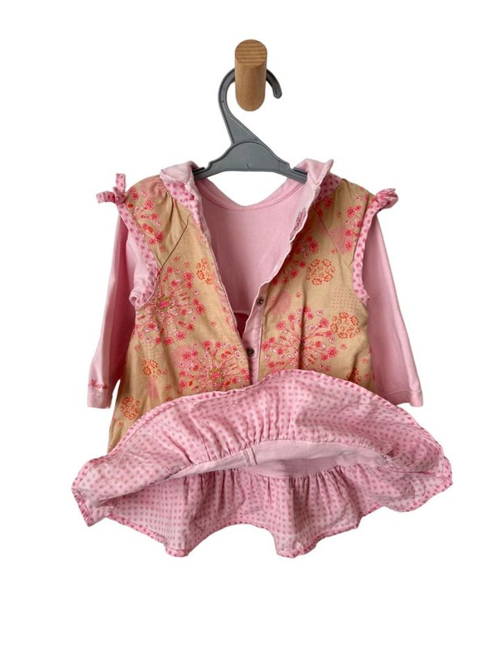 Robe fleurie à manches longues avec col claudine - Marèse 6 mois (67cm) - photo numéro 6