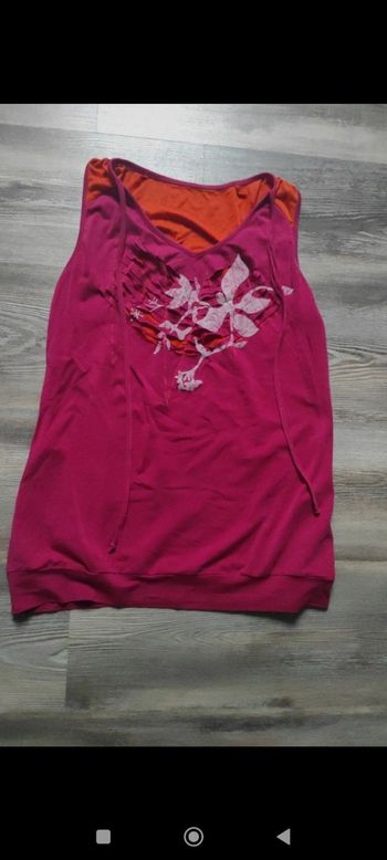 Débardeur rose et orange femme taille 38
