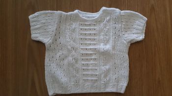 pull coton tricote main 12 mois