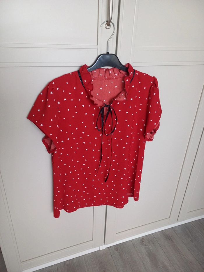 Blouse femme petit cœur - photo numéro 2