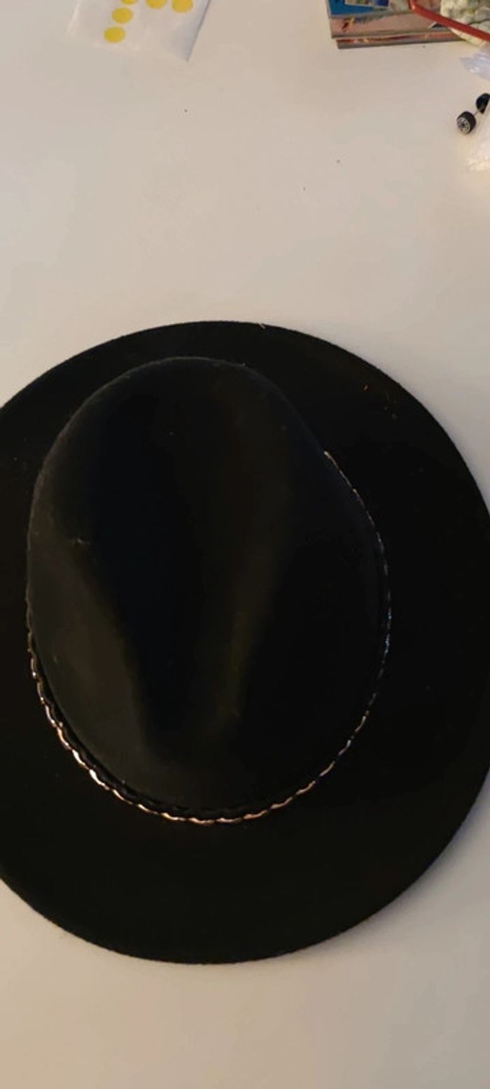 Chapeau noir, feutrine - photo numéro 5