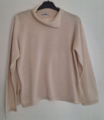 Pull couleur crème en laine de Mérinos