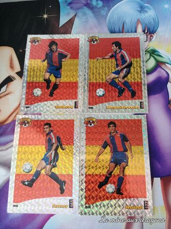 Lot Carte Barcelone Official football cards panini 1996 set 96 prism Barcelona