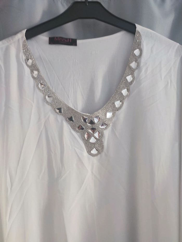 Faracha blanche robe de soirée - photo numéro 3