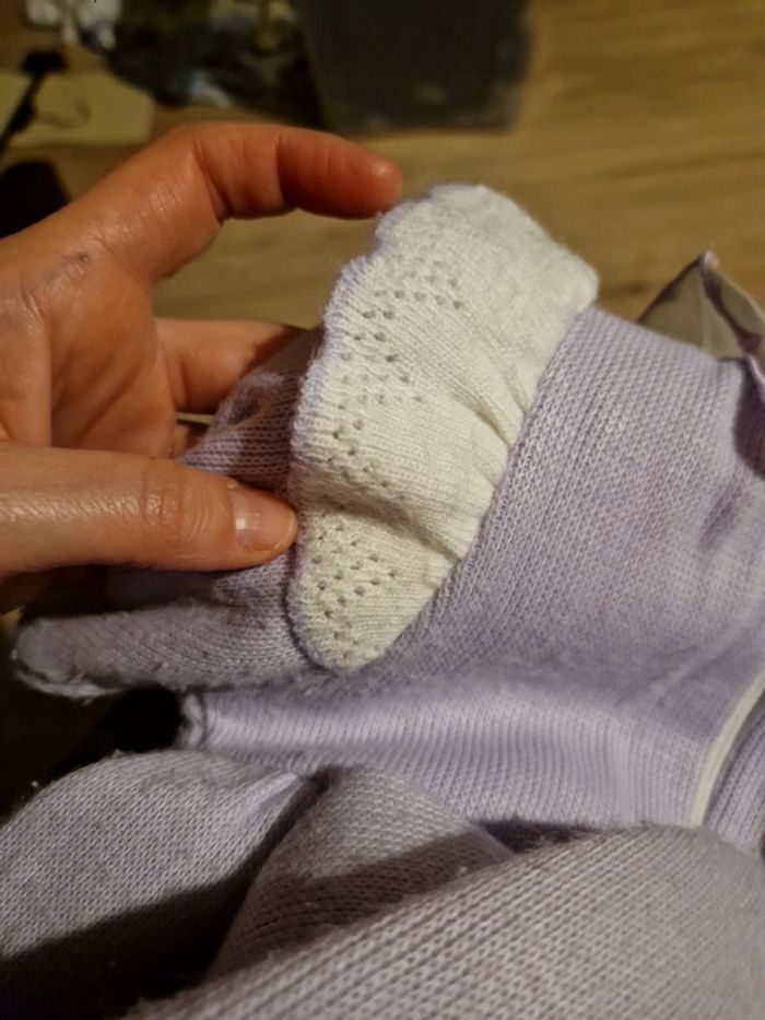 Grenouillère vintage années 80 violet 6 mois - photo numéro 4