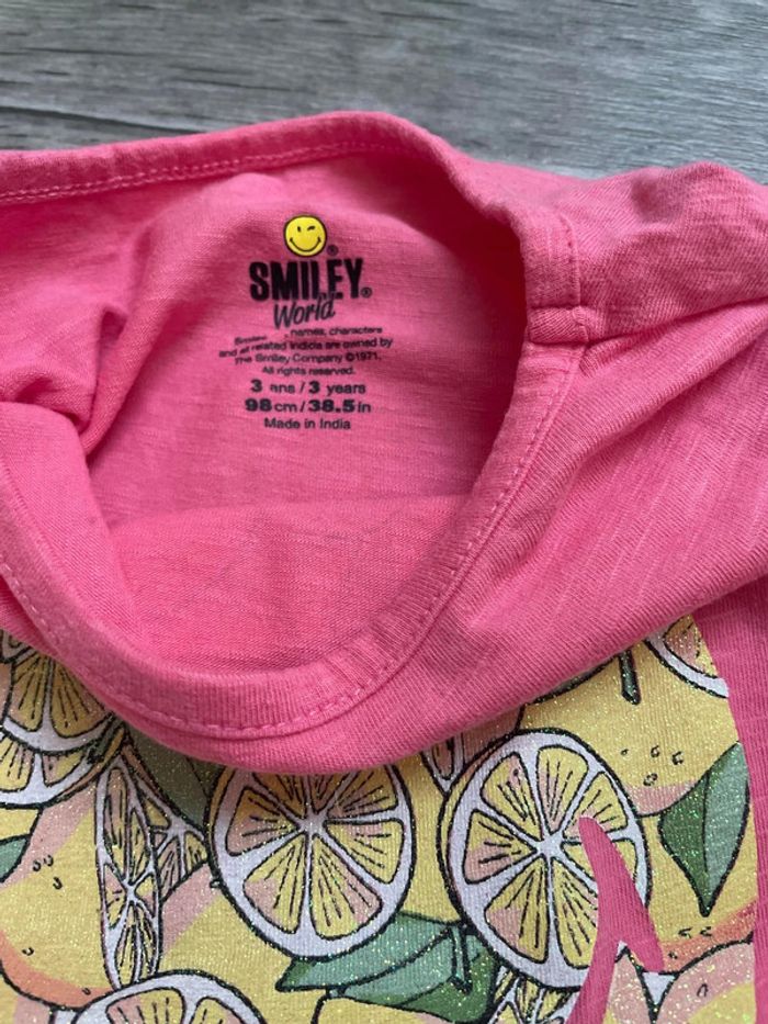 Lot 2 tshirt débardeur Smiley World 3 ans - photo numéro 6