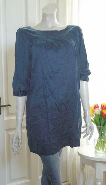 longue blouse tunique bleue marque Tipster taille 40 manches 2 / 3 comme neuve