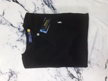 Sweat col rond RALPH LAUREN - Taille XL - Couleur noir logo brodé blanc - NEUF