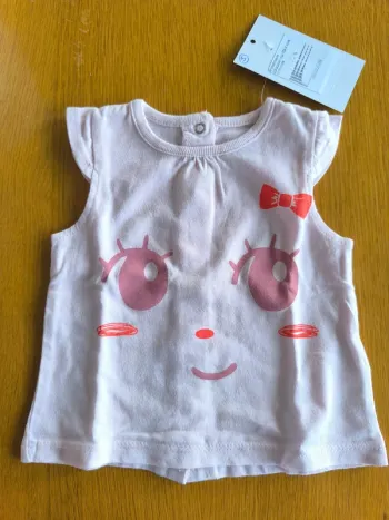 319002 débardeur rose fille 3 mois vertbaudet