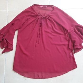 Tunique bordeaux femme en 46/48 UNE MODE POUR MOI TBE