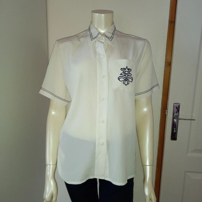 Chemise / Blouse by Damart esprit Marinière Vintage comme neuve taille 38 - photo numéro 3